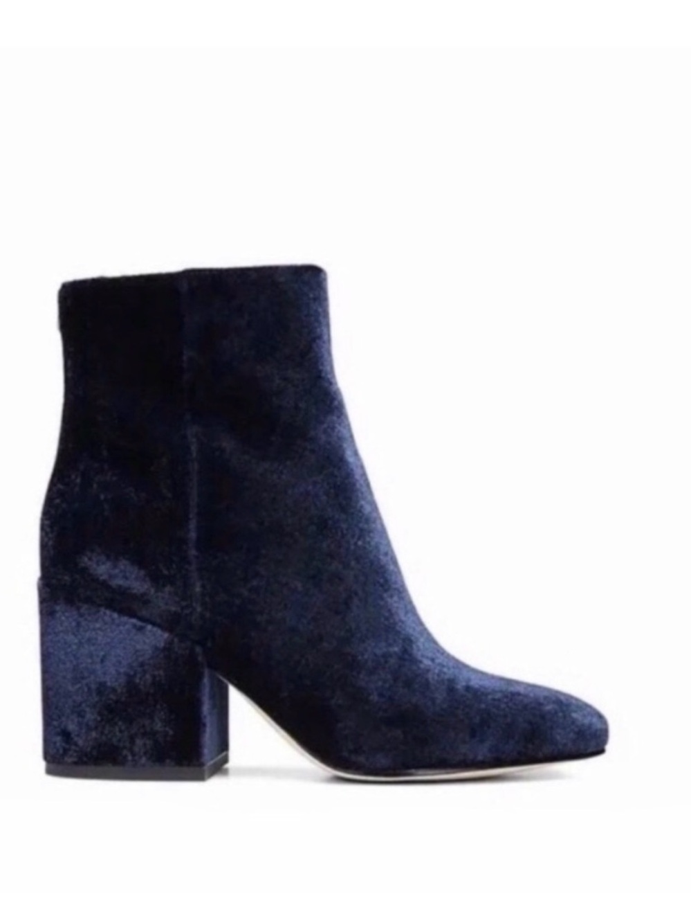 Sam Edelman Navy Velvet Booties size 6.5 - Picture 5 of 7